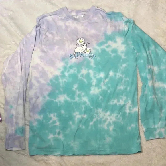 RIP N DIP “Magical Place” Tie‑Dye Long Sleeve Tee Women M Multi EUC - Picture 3 of 6